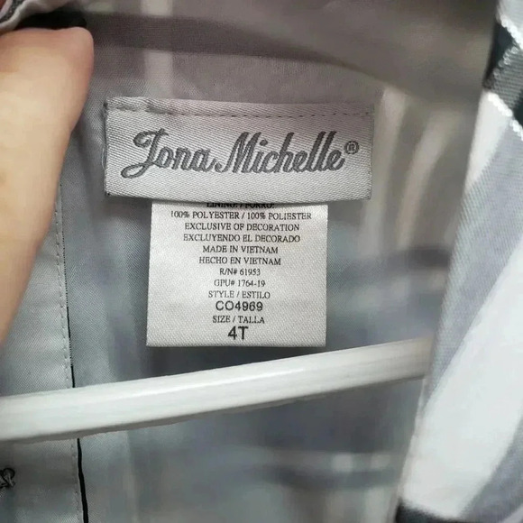 Jona Michelle Black and White Plaid Holiday Dress - Picture 4 of 6